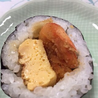 たまご&エビのから揚げ(*^^*)巻き寿司☆